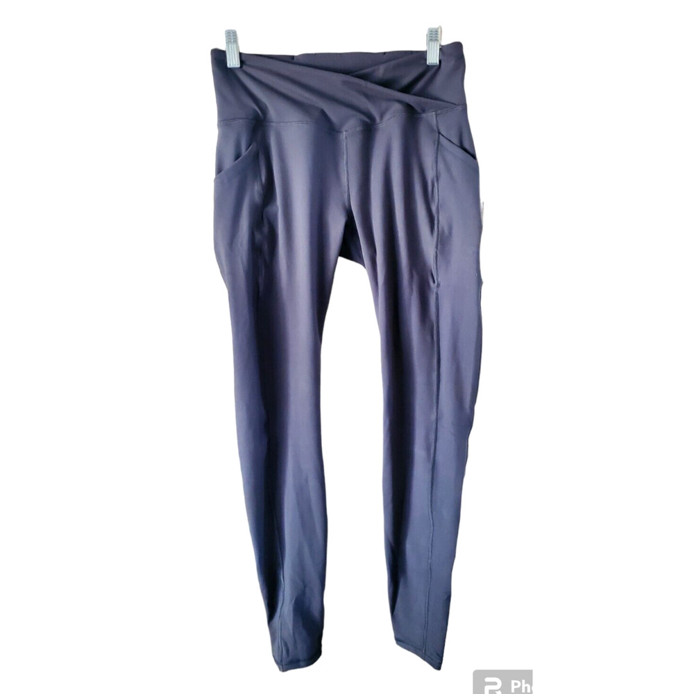 Mirity Grey Compression Leggings Activewear Workout Pockets Sz M NWT
